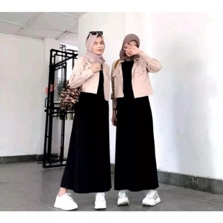Unik Inner Dress Rajut Span / Inner Dress Rajut Tanpa Lengan Premium (Cod)