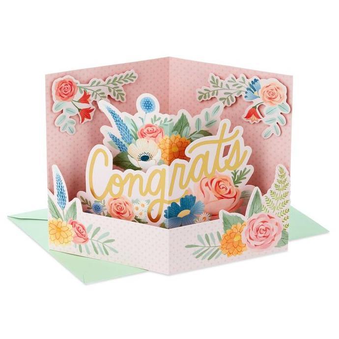 GREETING CARD-HALLMARK- CELEBRATING YOUR LOVE- WEDDING CARD- 3D POP-UP