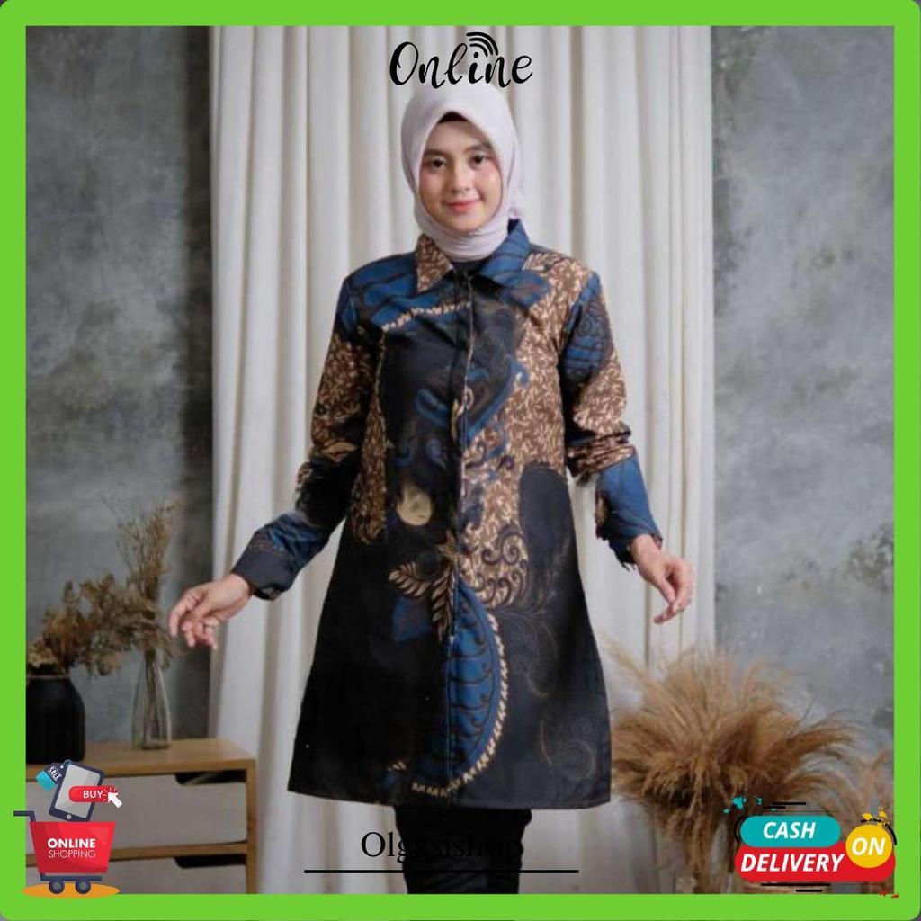 Baju Couple Keluarga | Baju Couple Pasangan | Tunik Batik Couple Ayah Ibu Dan Anak Laki Laki No Po