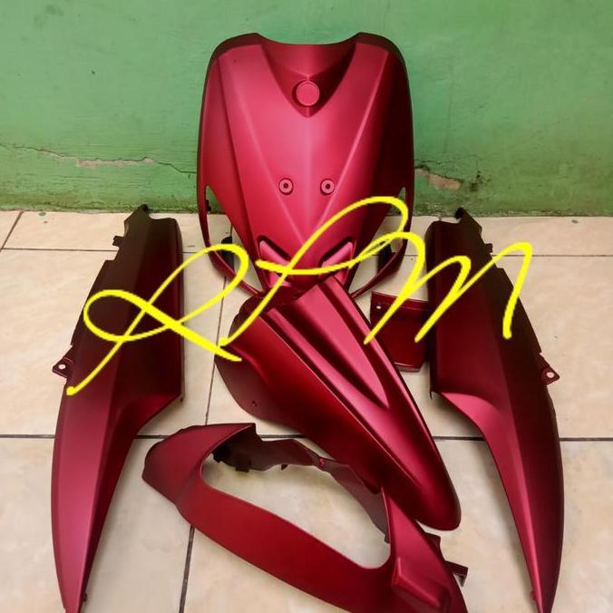 Cover body halus Mio sporty lama merah doff