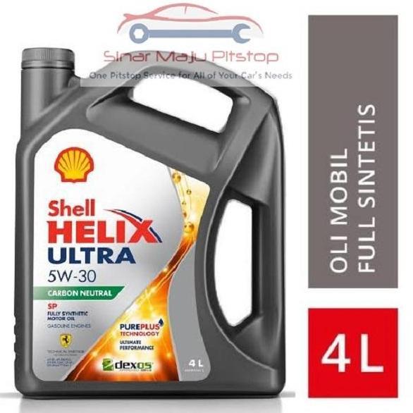 PELUMAS OLI MESIN MOBIL FULL SYNTHETIC SHELL HELIX ULTRA HX8 SAE 5W-30 API SP 4 LITER ORIGINAL 100% 