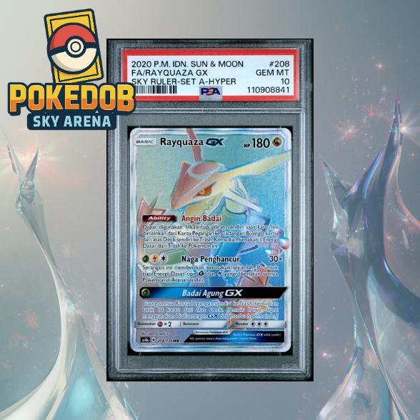 PSA 10 GEM MINT Rayquaza GX 208/178 Hyper Rare Sky Ruler 2020 Indonesian | Kartu Pokemon Sun & Moon
