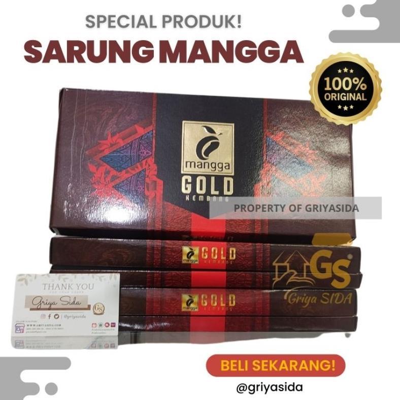 PREMIUM SARUNG MANGGA GOLD KEMBANG PREMIUM SARUNG