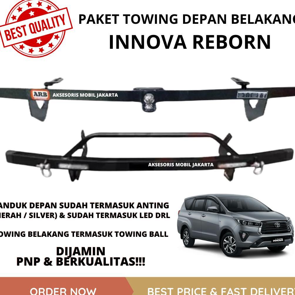 PAKET TOWING INNOVA REBORN DEPAN BELAKANG ORIGINAL BESI PELINDUNG BUMPER