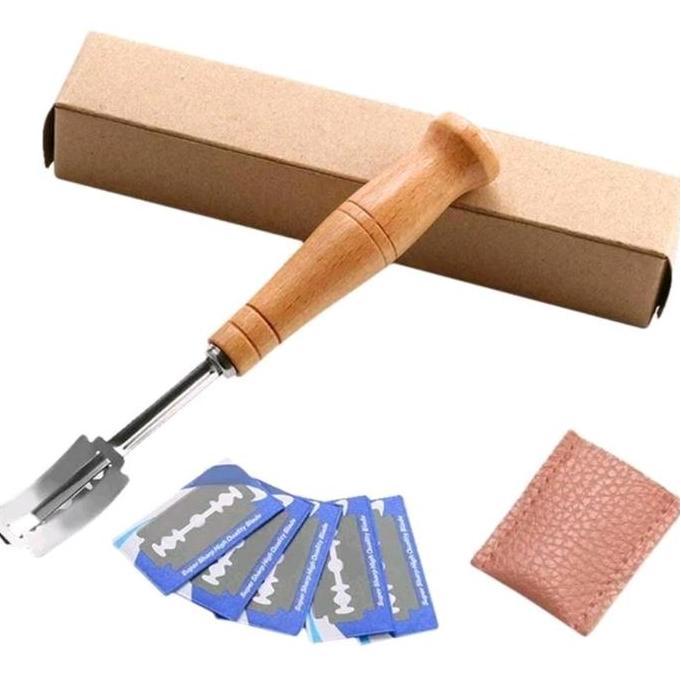 TERLARIS BREAD LAME / PISAU SCORING / SOURDOUGH BREAD KNIFE WOODEN HANDLE ROTI