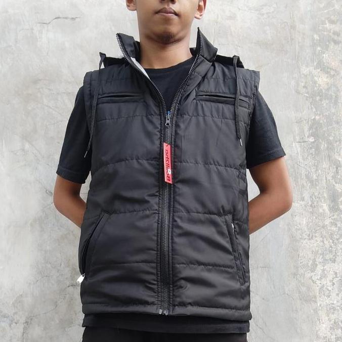 Jaket Rompi Motor Anti Angin Pelindung Dada Pria Wanita Kasual Korean Style Bahan Parasut Dacron Sak