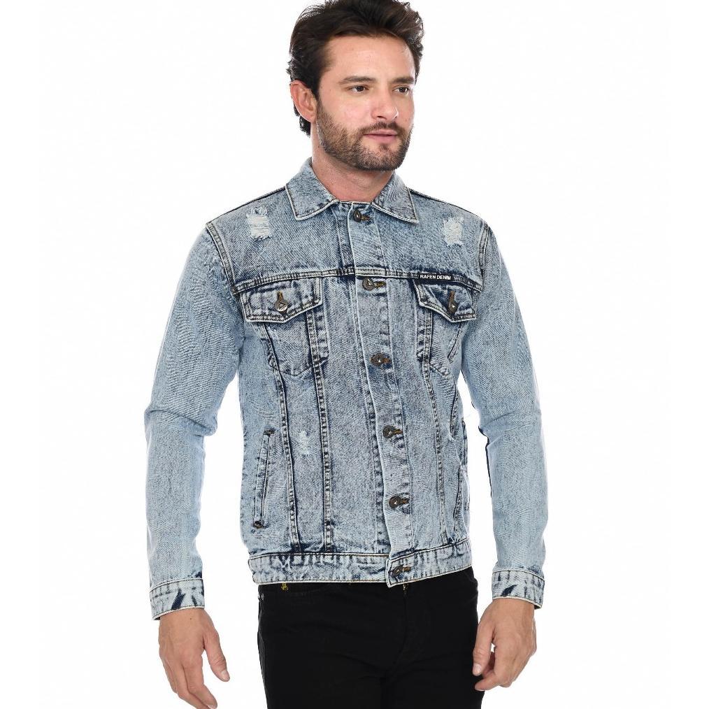 promo rafen jaket jeans denim pria wanita unisex original