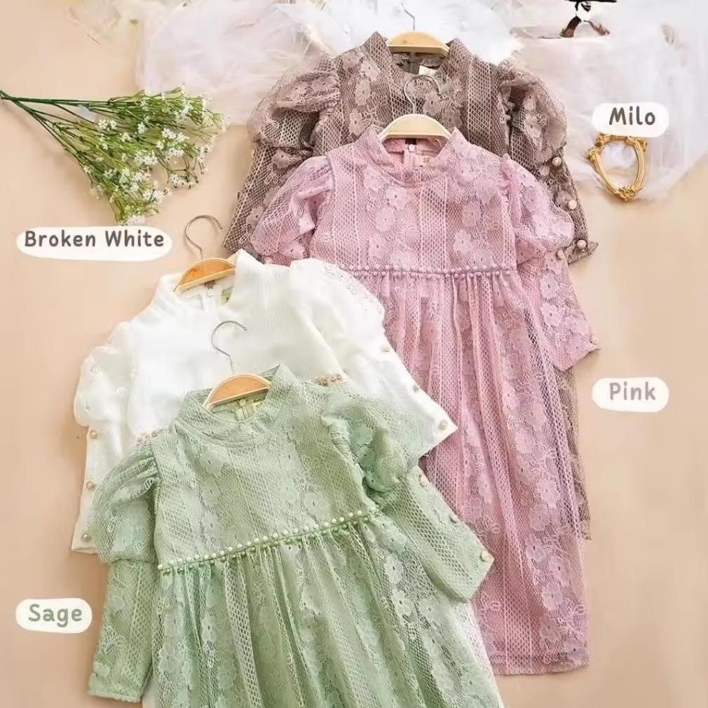 ORIGINAL AQILA GAMIS PESTA BROKAT ANAK PEREMPUAN USIA 2-9 TAHUN/ GAMIS DRESS ANAK