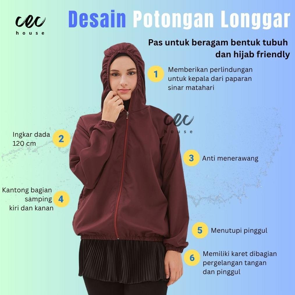 ORIGINAL Jaket Olahraga Parasut Polos Pria/Wanita mirip Uniqlo, UV Protection, Windbreaker, Sauna Su