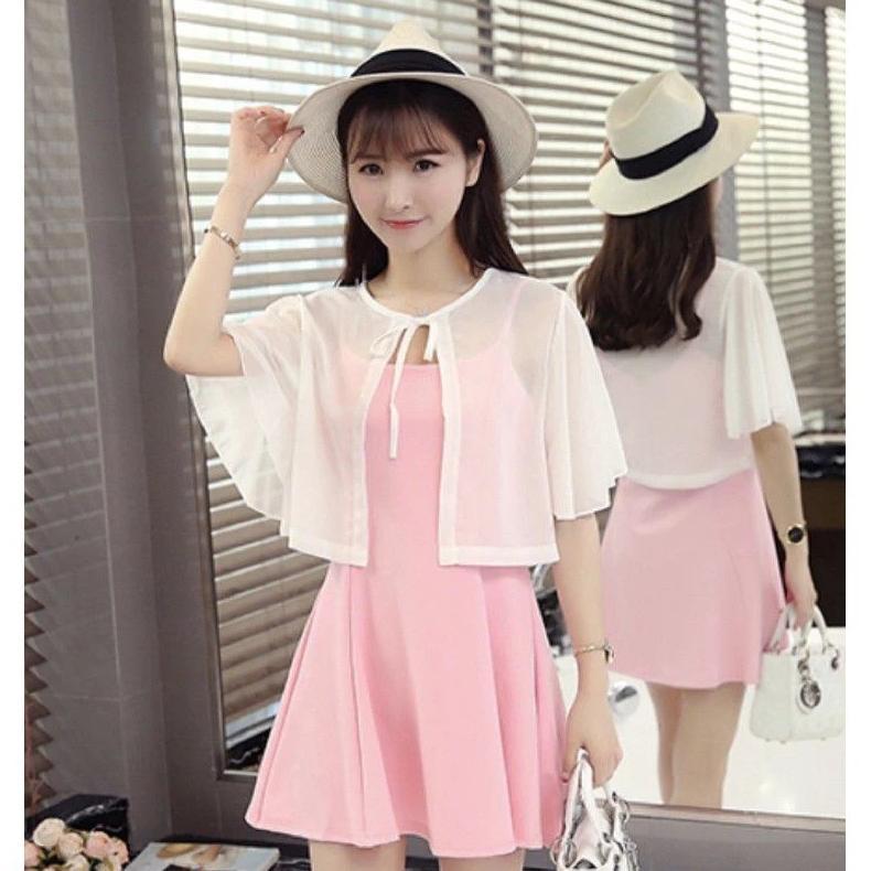 Sale Atasan Wanita Outer Ceruty Korean Look Tali Depan Cantik Kekinian