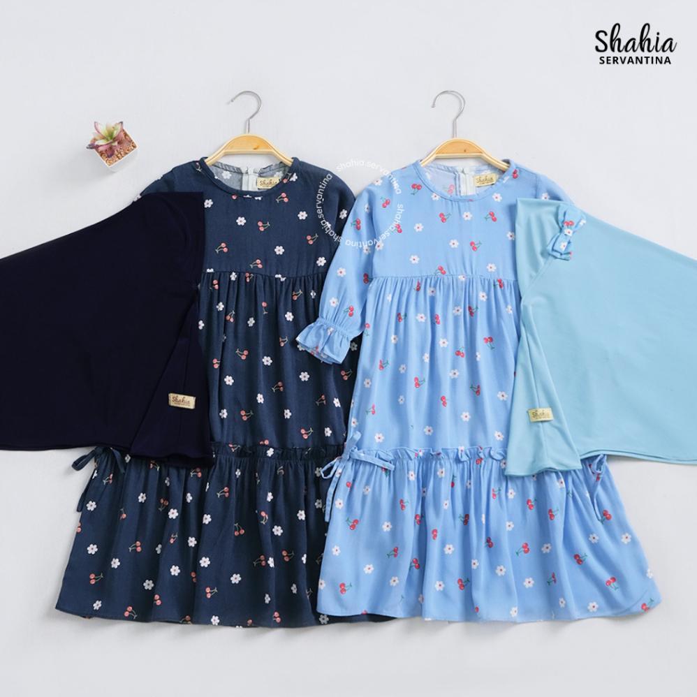 RECOMMENDED Shahia Servantina - (Satu Set Hijab) Imelda Set Dress Gamis Rayon Anak Perempuan