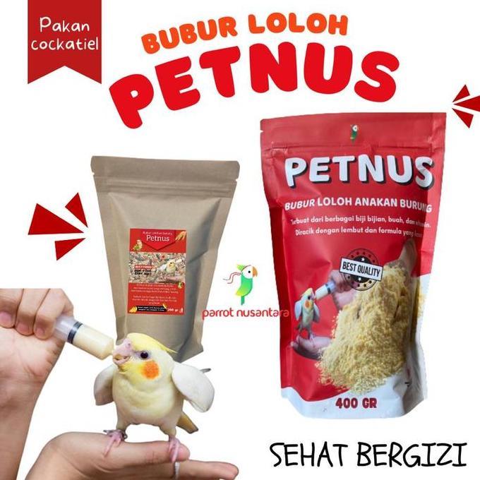 pakan bubur lolohan burung paruh bengkok parkit australia/falk