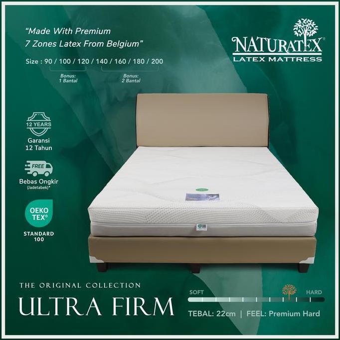 KOMPLIT SET Kasur Latex Naturatex Ultra Firm