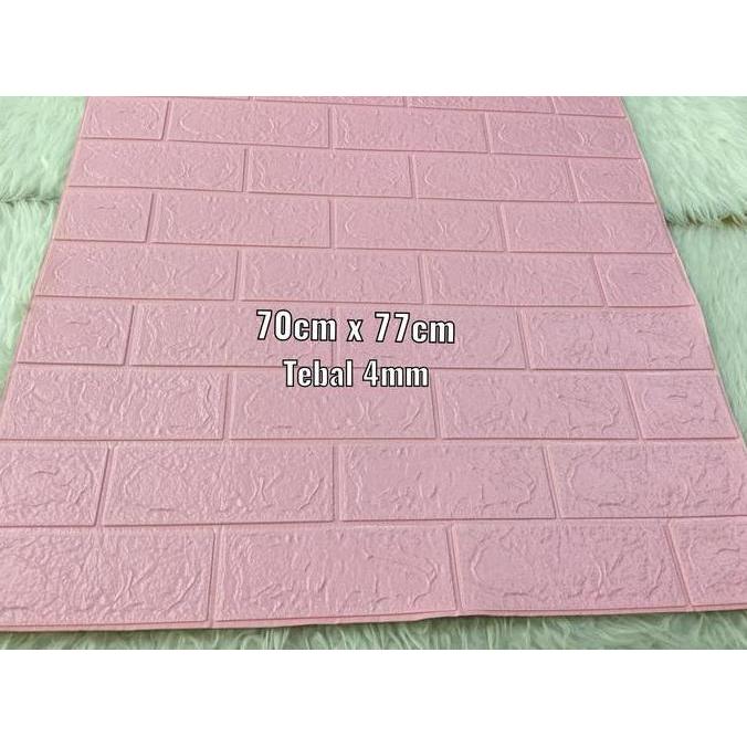 Wall Foam Brick 3D Batu Bata Pink