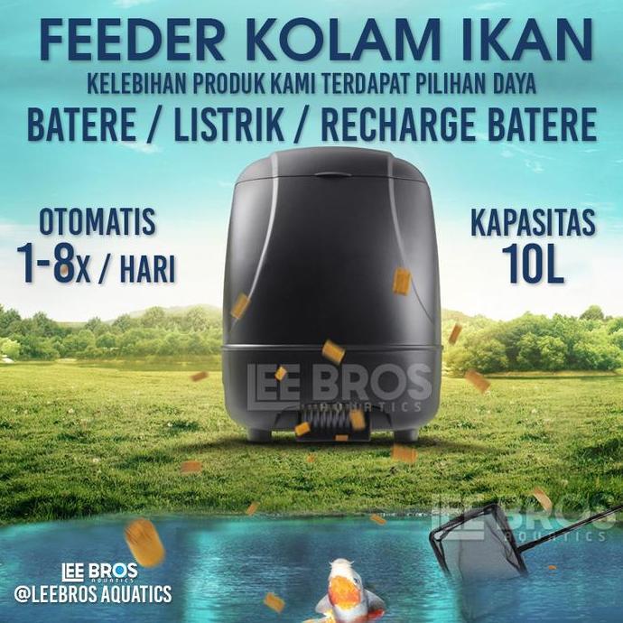 Londa Pond Feeder 10L / Automatic Fish Pond Feeder / Koi Feeder Kolam / Feeder Kolam Ikan Koi