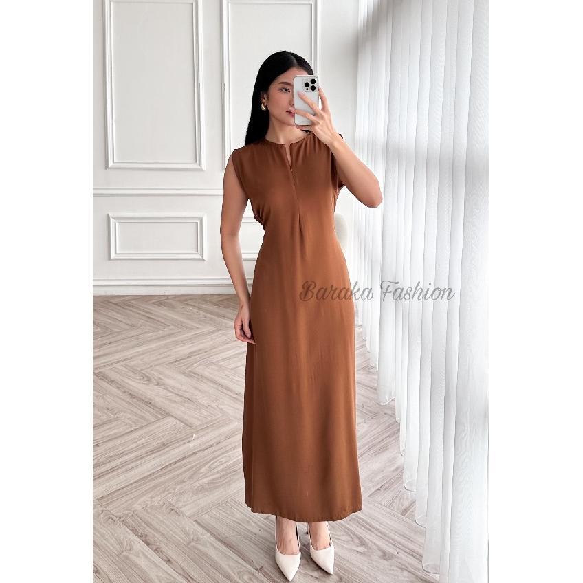Promo Inner Dress Rayon Twill Premium Tali Pinggang / Inner Tanpa Lengan Jumbo / Manset Dress Span