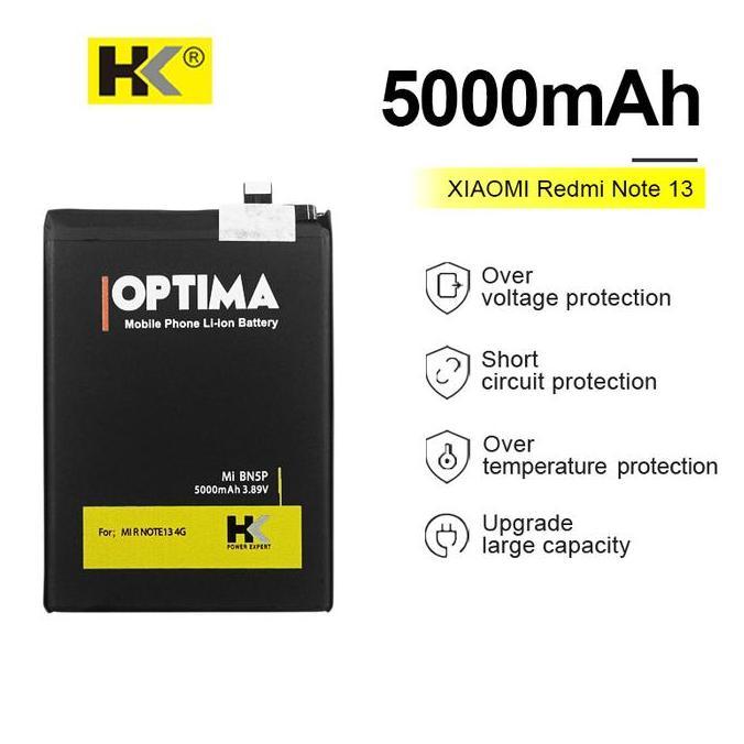 HK Optima Baterai For Xiaomi Redmi Note 13 BN5P 5000 mAh 3.89V Double IC