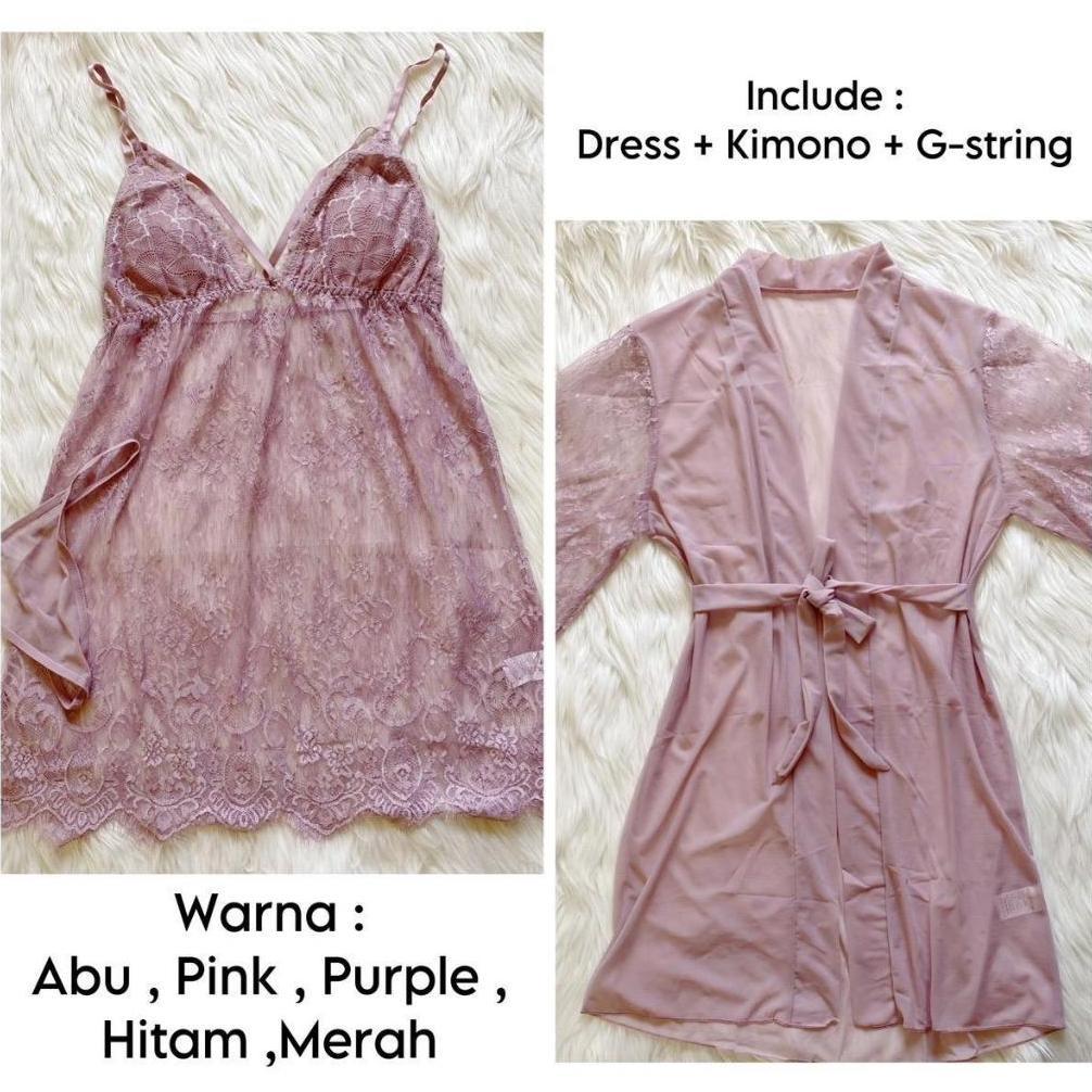 Discount Sexy Lingerie Kimono Oneset Baju Tidur Sexy Lingerie Wanita / Lingerie Kimono / Kimono Tran