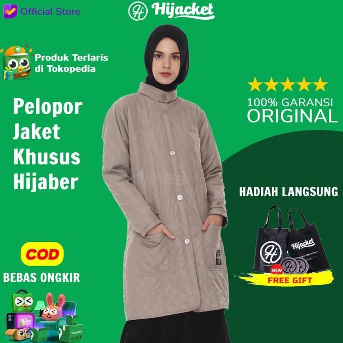 Jaket Parasut Wanita Jumbo Hijacket Belva Jaket Panjang Muslimah