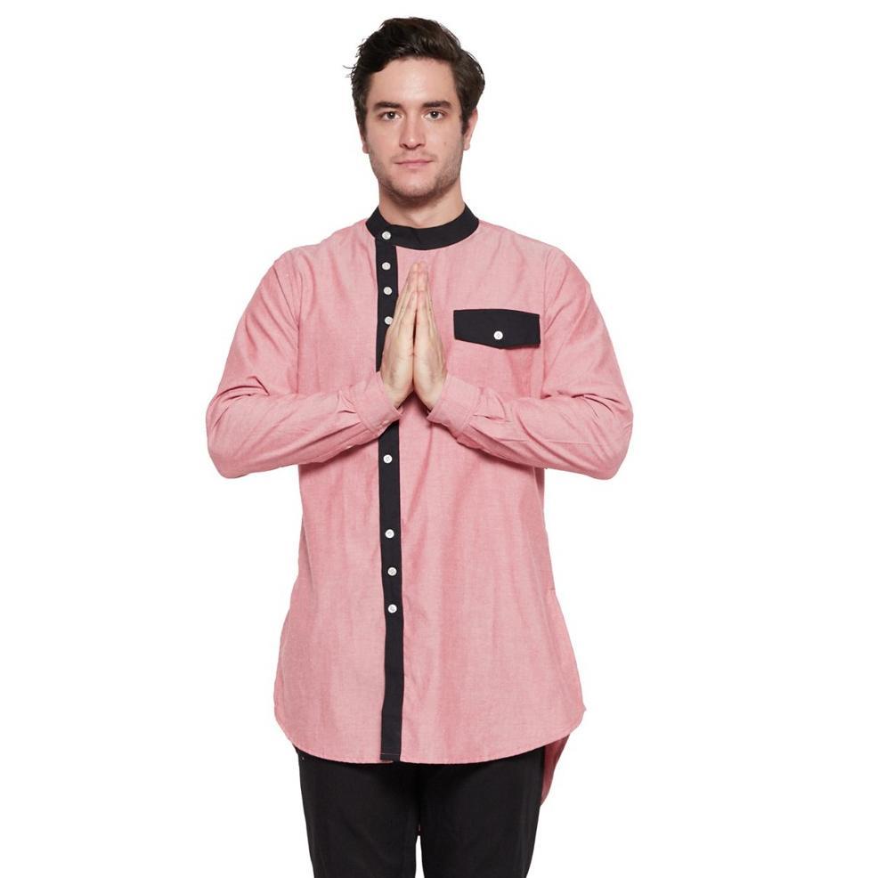 Vm Gamis Pria Baju Koko Muslim Panjang Pink Peach Salem Dan Banyak Warna