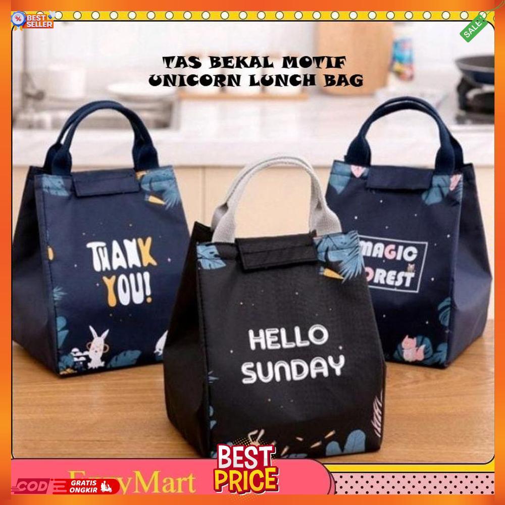 EzzyMart - G4 LUNCH BAG / TAS BEKAL MOTIF UNICORN LUNCH BAG UNICORN [AC1]