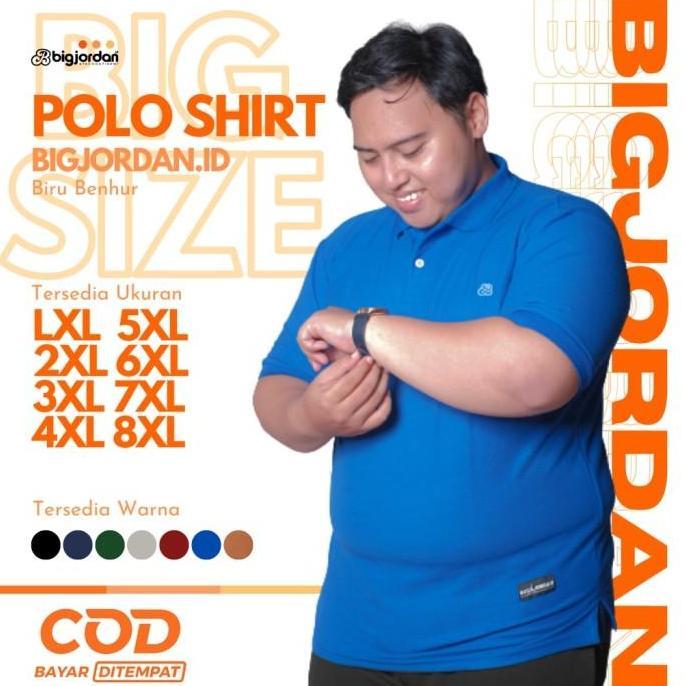 kaos polo pria jumbo bsize xxxl 4xl 6xl kaos kerah jumbo-Pink,6xl