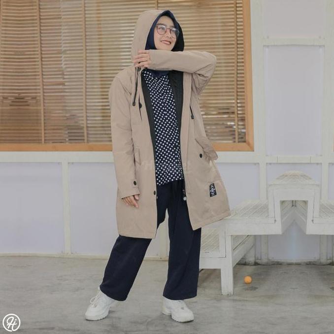 HIJACKET IXORA JAKET HIJAB WANITA MUSLIMAH JAKET PARASUT TEBAL
