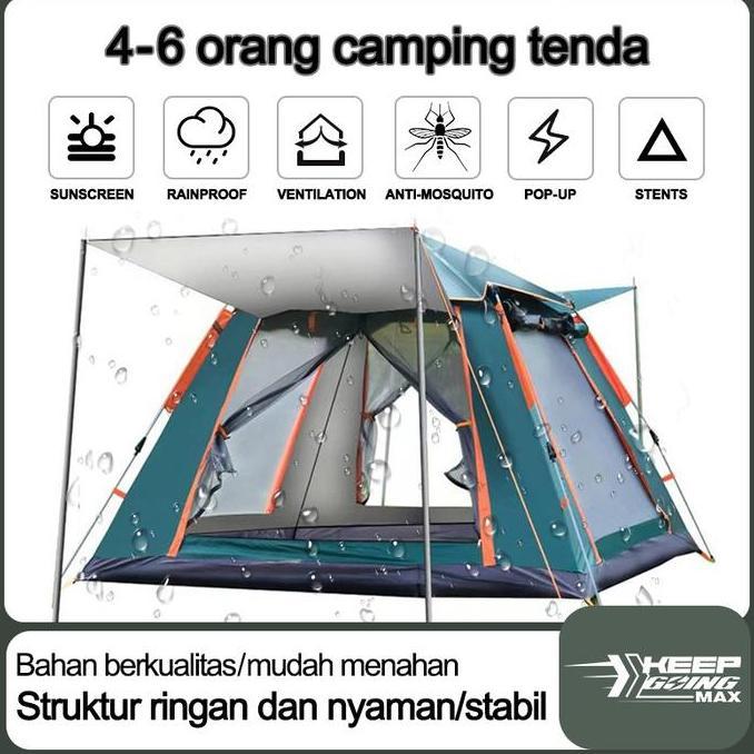 Tenda Camping 4-6 Orang/Portable Waterproof Camping Tent/Tenda Berkemah Gunung