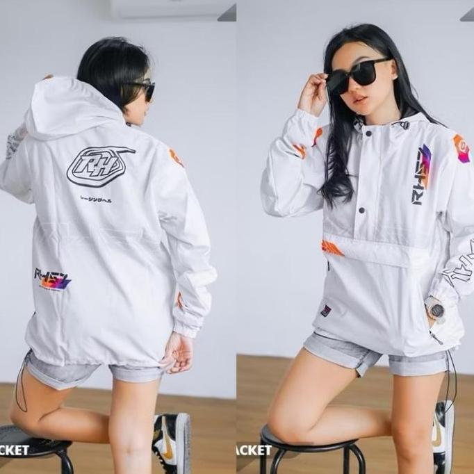 Jaket Parasut Cougle RH57 Unisex Bahan Taslan Premium - Wanita