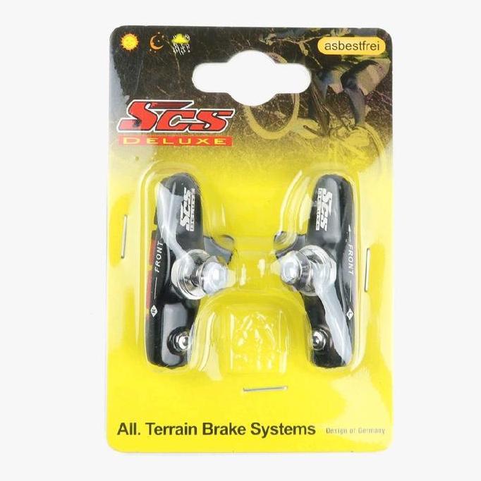 SCS 459AB BRAKE SHOE (ROAD ALLOY) - KARET REM BRAKE PAD U-BRAKE SCS DELUXE TAIWAN SEPASANG 2BH BERGA