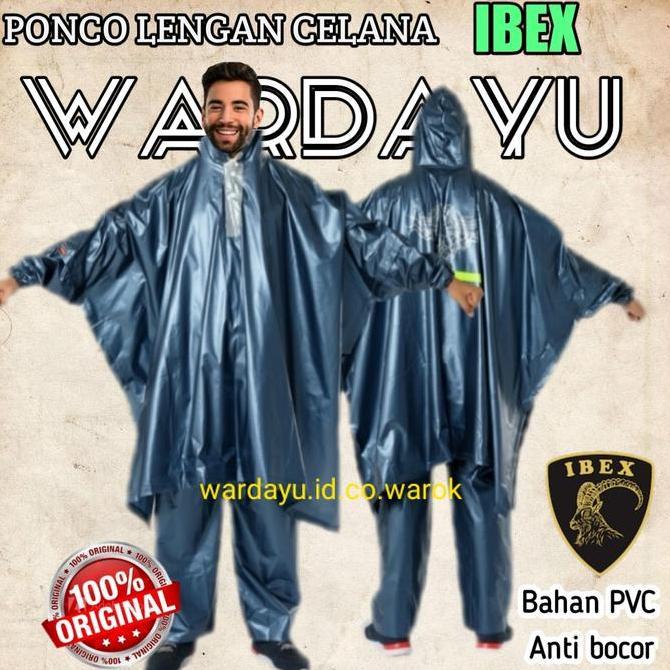 Ponco Jas hujan jumbo hybrid karet tebal jaket celana dewasa penguin