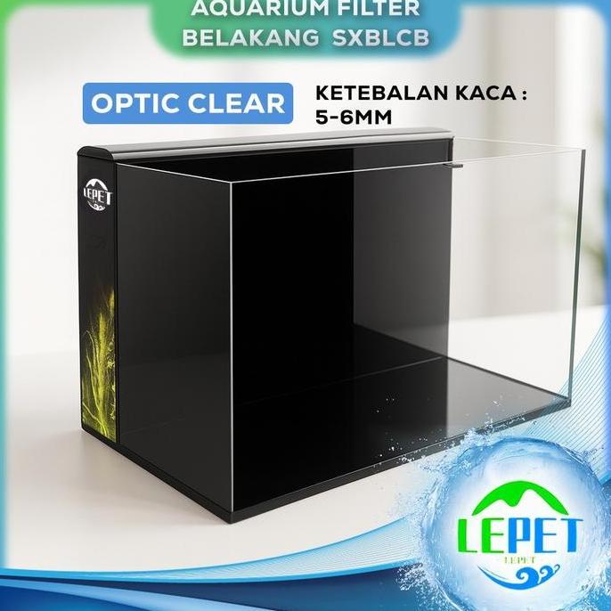 1kondangjayabadi - LEPET Akuarium Ikan SXBLCB40/50G/60/80 Tangki Ikan bahan kaca OPTIC CLEAR