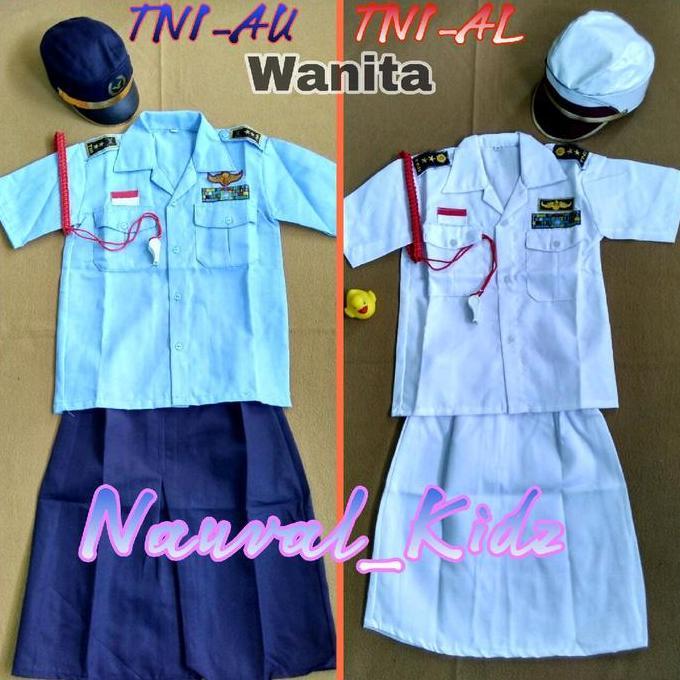 Baju Stellan Anak Profesi TNI - AU / TNI - AL  Wanita ( Topi) Termurah