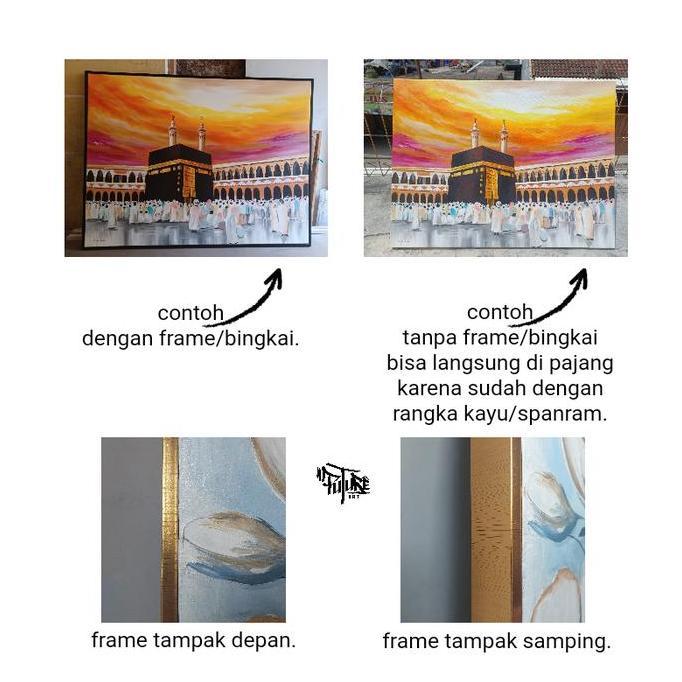 Lukisan Dinding Aesthetic Bunga Gold Premium Dari Future Art Painting - Ukuran Total Dengan Bingkai 