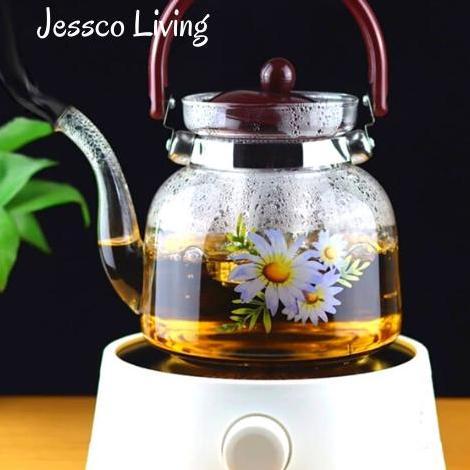 Teko Kaca TahanPanas/MakerTeko Teh Dengan Saringan/GLASS TEAPOT 1800ML TS