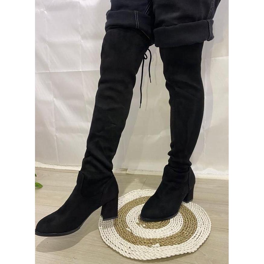 Sepatu Boots Panjang Flat Wanita Fashion 263