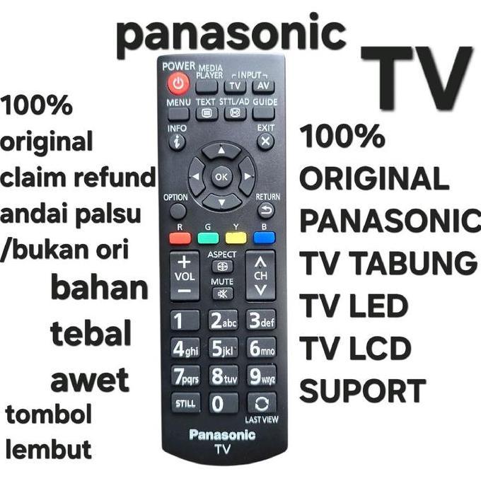 ( PANASONIC ORIGINAL REMOTE TV ) ASLI ORI ORGIN REMOTE TELEVISI PANASONIK PANASONIC TV TELEVISI TABU