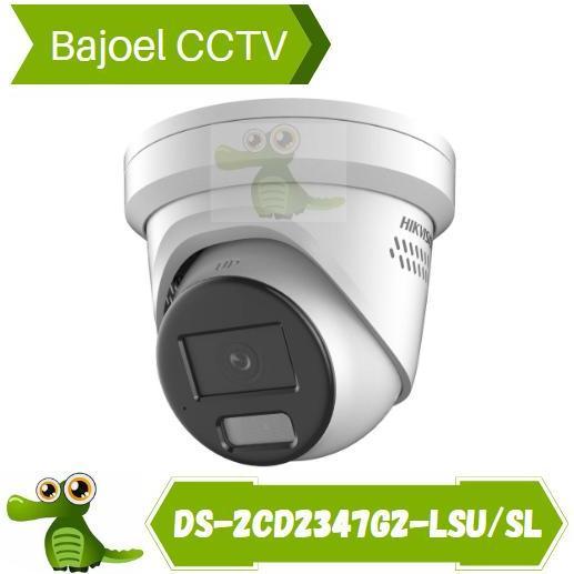 TERBARU - HIKVISION DS-2CD2347G2-LSU/SL 4MP ColorVu Strobe Light & Audible Warni