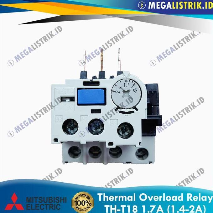 NEW Mitsubishi TH-T18 1.7A ( 1.4-2A ) / Thermal Overload Relay THT18 1.7 Ampere
