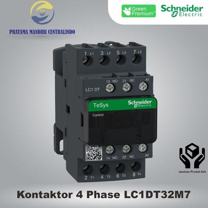 LC1DT32M7 KONTAKTOR 4 PHASE 32 AMPERE 220V SCHNEIDER 4P 32A ( 4 NO )