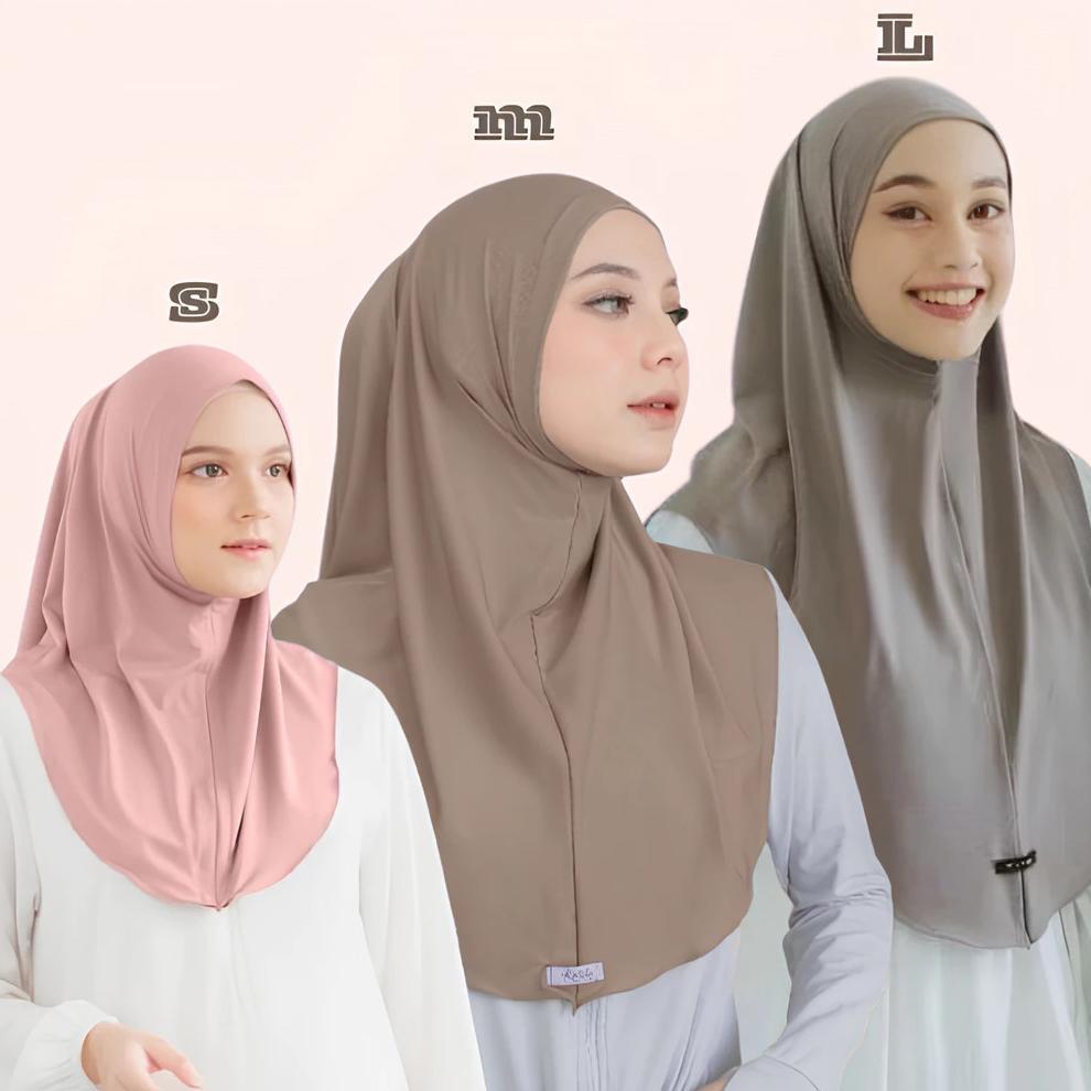ORIGINAL QUENA  JILBAB INSTAN NON PET HIJAB JERSEY MALAY HIJAB INSTAN JILBAB SPORT NON PET