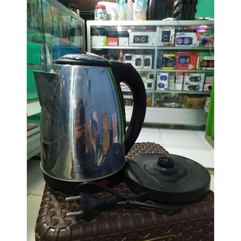 NEW teko listrik 2 liter alat masak air panas teko elektrik stainless steel