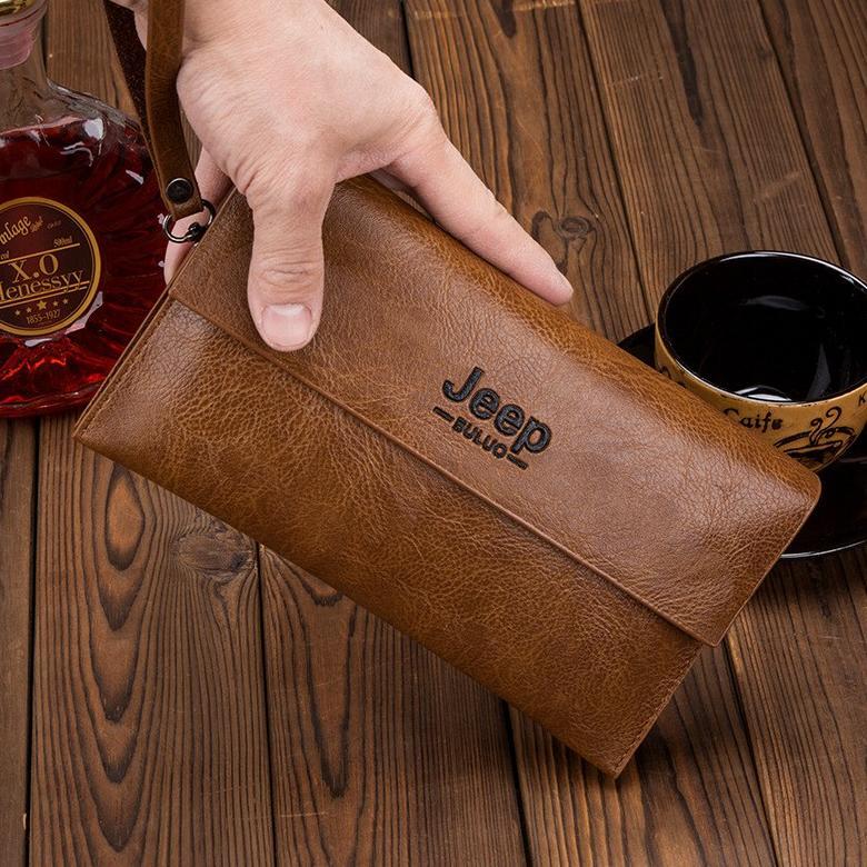 OFFICIAL Tas Clutch Kulit Premium Jeep Buluo - Dompet Pria & Wanita Import Original untuk Pesta & Ke