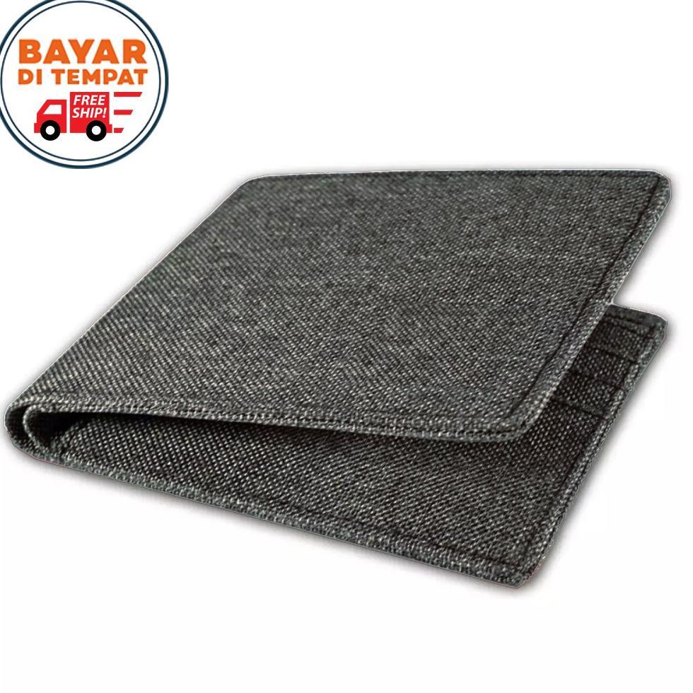 ORIGINAL [BAG AND TRAVEL] Dompet Pria Kanvas Nilon Tebal 88C07 + BOX Dompet Pendek Lipat Dua Polos M