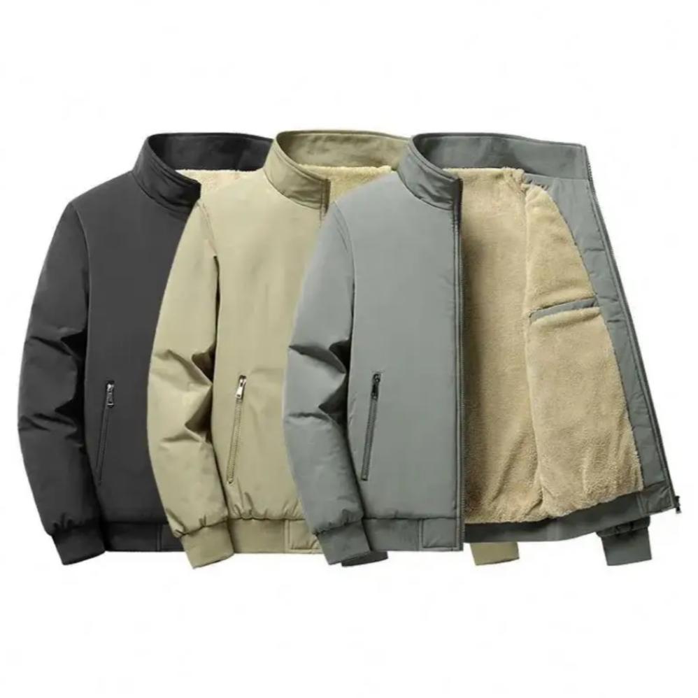 Diskon Machiwall Jaket Bomber Pria Musim Dingin Lapis Bulu Premium