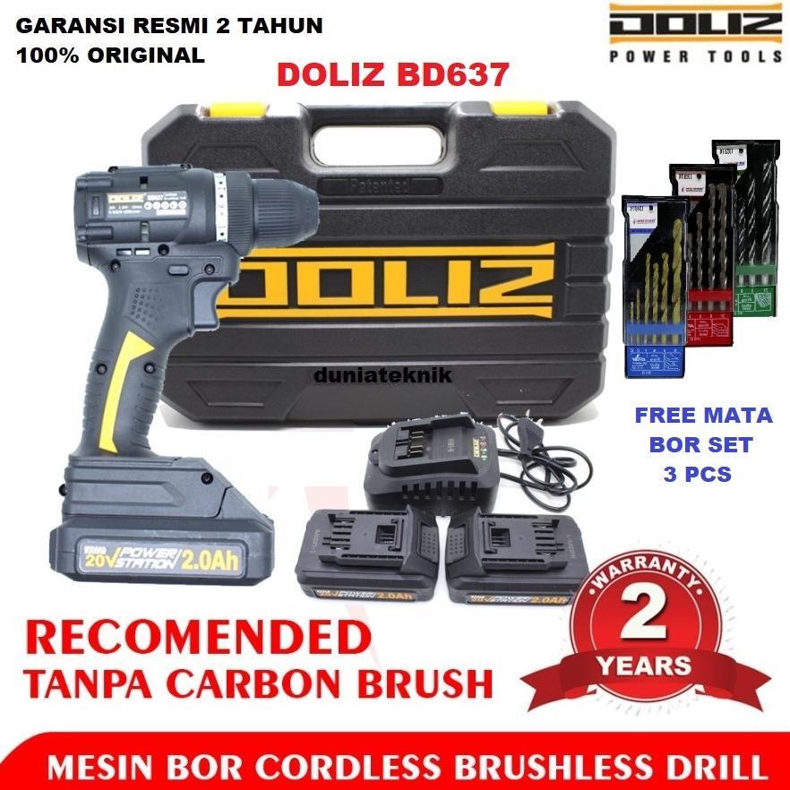 Bor Cordless Drill Brushless DOLIZ BD637 / BD 637 | Bor 10mm / 20v terlaris