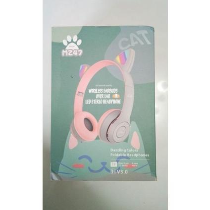 hot product headphone headset wireless bluetooth p47 m - cat ear mz 47