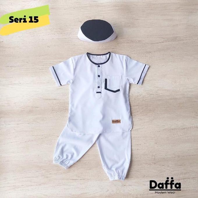NEW DAFFA COLLECTION - KOKO DAFFA 15 - BAJU KOKO BAYI BAJU KOKO ANAK LENGAN PENDEK USIA NEWBORN -5 T