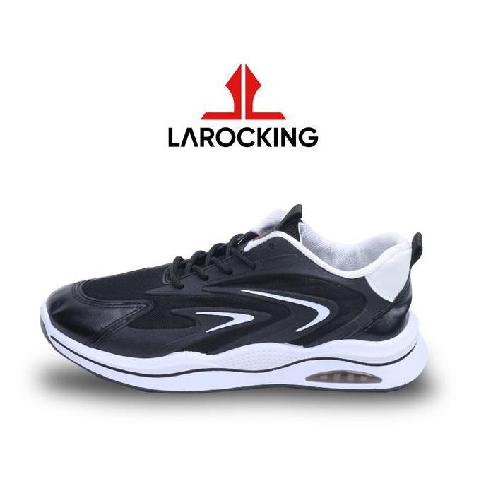 Larocking - Stone Hitam Putih | Sepatu Sneakers Casual Gym