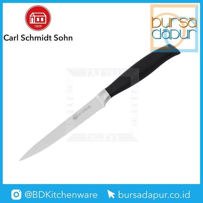 Carl Schmidt Sohn Velden Knife Utility 13 Cm / Pisau Dapur Gagang Hitam